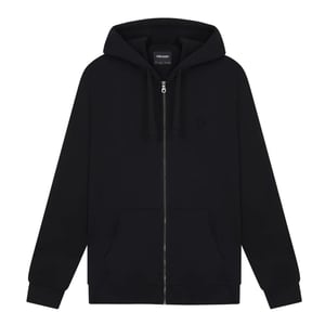Sudadera Con Capucha Y Cremallera En Negro Azabache Con Águila Tonal De Lyle &amp; Scott