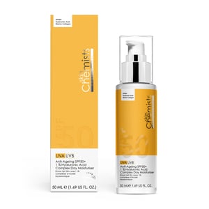 skinChemists Crema Hidratante Diurna Anti-Envejecimiento SPF 50 con 1% de Ácido Hialurónico 50ml