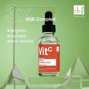 Suero Facial Hidratante de Vitamina C 5% y Ácido Hialurónico 2% de Dr Botanicals 30ml