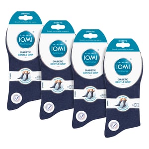 12 Pares de Calcetines para Hombre Gentle Grip Top Diabéticos | Calcetines de Algodón No Elásticos