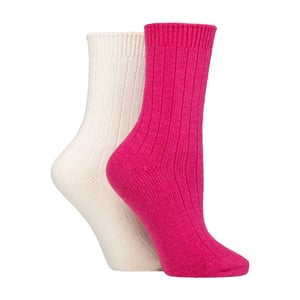 Paquete de 2 calcetines de cama de lana de cachemira para mujer para dormir