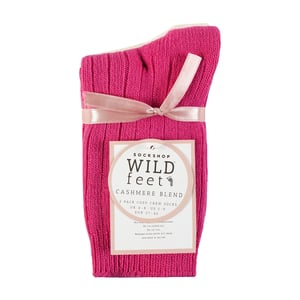 Paquete de 2 calcetines de cama de lana de cachemira para mujer para dormir