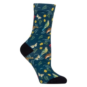 Calcetines de Mujer Originales | Calcetines Divertidos con Patrón Floral Colorido 4-7 UK
