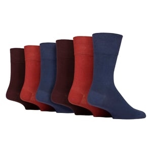 Paquete de 6 pares de calcetines para hombres de algodón diabético sin elasticidad con puntera sin costura