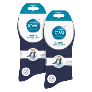 Paquete de 6 pares de calcetines para hombres de algodón diabético sin elasticidad con puntera sin costura