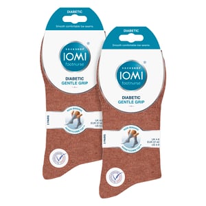 Paquete de 6 calcetines diabéticos para mujeres de algodón sin elasticidad con punta sin costuras