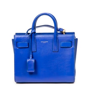 Yves Saint Laurent Nano Sac de Jour  en Azul Real Piel de becerro