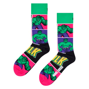 Calcetines de novedad Marvel The Hulk para hombres | Idea de regalo