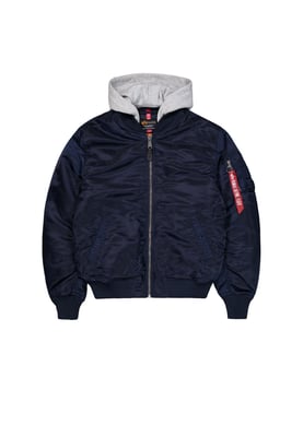 MA-1 Zip Hood Back Embroidery Bomber Jacket