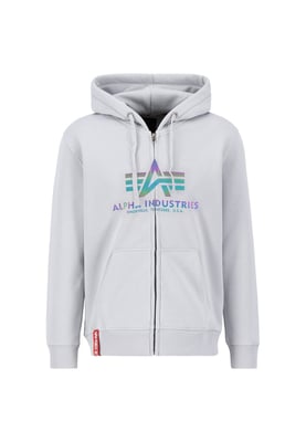 Basic Rainbow Reflective Zip Hoodie