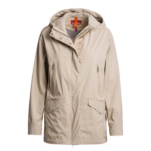 Chaqueta Larga Con Capucha Color Crema De Parajumpers