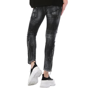 Vaqueros Negros Desgastados Tidy Biker De Dsquared2