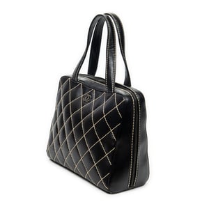 Chanel CC Wild Stitch Square Tote  en Negro Piel de becerro
