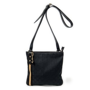 Gucci Web Jolicoeur Crossbody  en Negro Lienzo