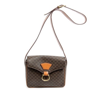 Celine Square Flap Crossbody  en Marrón Lona recubierta