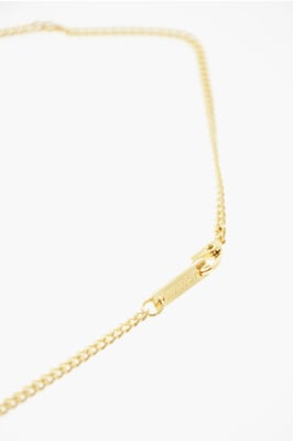 Collar de metal con efecto dorado y colgante de encendedor en oro