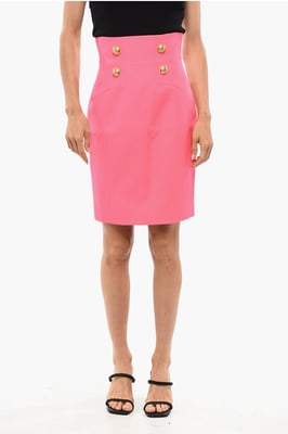 Longuette de lana con diseño cruzado en color rosa