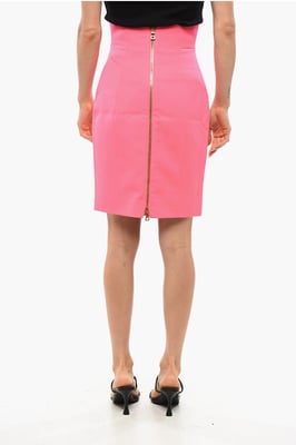 Longuette de lana con diseño cruzado en color rosa
