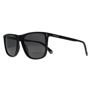 Polaroid Rectangle Mens Black Grey Polarized PLD 6232/S