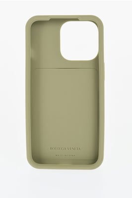 Funda trenzada para iPhone 13 Pro con tarjetero externo en verde