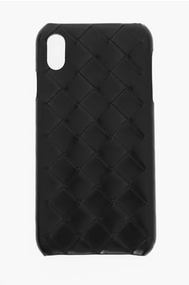 Funda de piel tejida para iPhone XS MAX en color negro