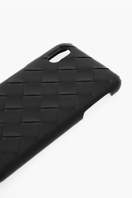 Funda de piel tejida para iPhone XS MAX en color negro