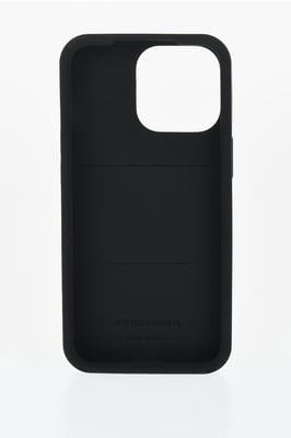 Funda trenzada para iPhone 13 Pro con soporte para AirPods en color negro