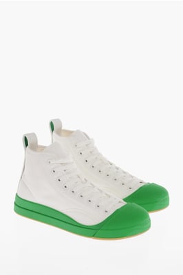 Zapatillas altas de lona VULCAN con puntera de goma en blanco