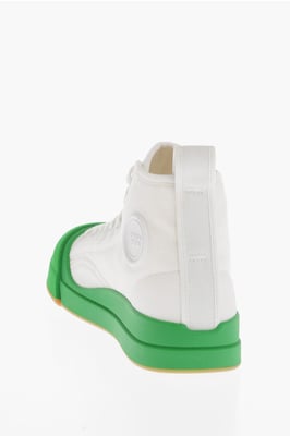 Zapatillas altas de lona VULCAN con puntera de goma en blanco