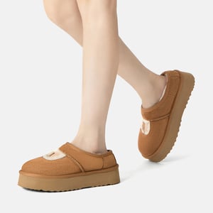 EVER AU Australia Mujeres Zapatillas de Plataforma con Plumas al Tobillo
