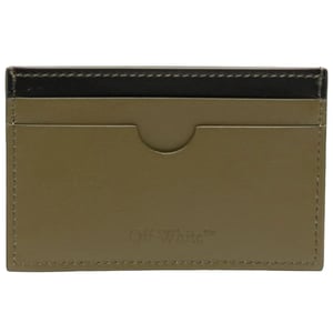 Estuche Para Tarjetas Sencillo Off-white Jitney, Color Verde Militar, Accesorios