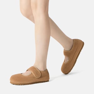 EVER AU Australia Mujeres Pantuflas de Piel de Oveja con Correa Ajustable en Verde Teal