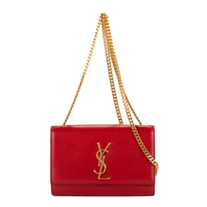 Yves Saint Laurent Kate Small en Rojo Piel de becerro