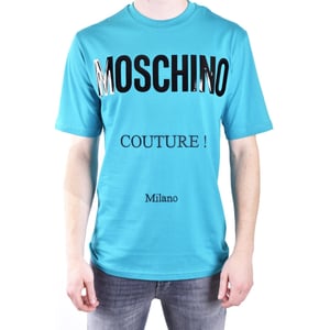 Camiseta Verde Con Logo Brillante De Moschino Couture