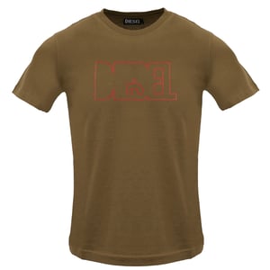 Camiseta De Licor De Café Marrón Con Logotipo De Diesel
