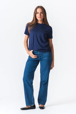 Camiseta holgada Leah - Azul marino oscuro