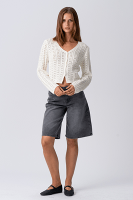 Pantalones cortos vaqueros - Denim negro