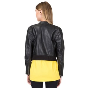 Chaqueta De Cuero Negra De Corte Corto Diesel L-lyssa-c