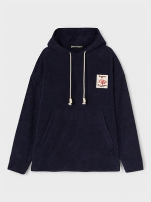 Sudadera Con Capucha Palm Angels Coral Terry Azul Marino