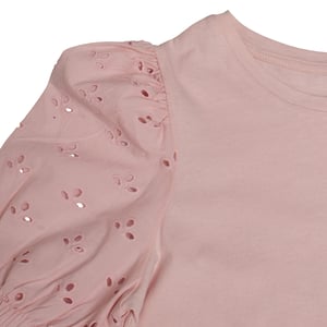 Camiseta con Mangas Abullonadas Bordadas 601395 para Niña