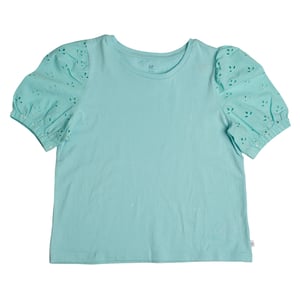 Camiseta con Mangas Abullonadas Bordadas 601395 para Niña