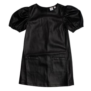 Vestido Efecto Piel con Mangas Abullonadas 786914 para Niña