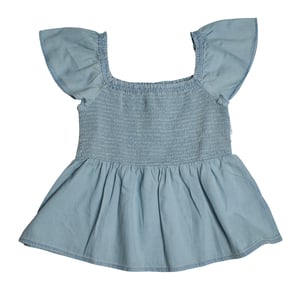Blusa Denim Manga Corta 601107 para Niña