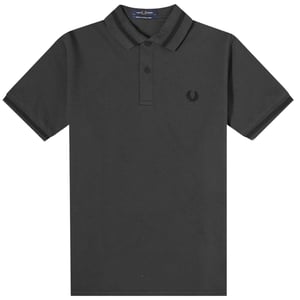 Polo Verde Noche Con Cuello De Una Sola Raya De Fred Perry