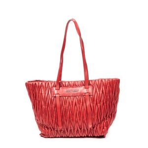 Miu Miu Open Tote  en Rojo Piel de becerro