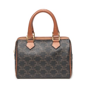 Celine Small Boston  en Marrón Lona recubierta
