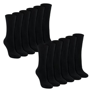 Paquete de 12 pares de calcetines suaves y transpirables 100% algodón para mujeres