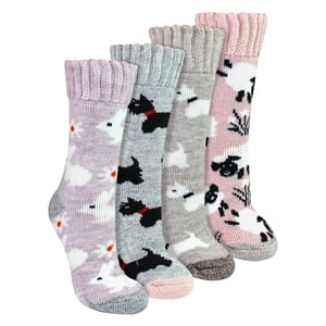 4 Pares de Medias de Cama Gruesas y Cálidas para Mujeres