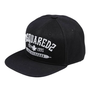Gorra Negra Con El Logotipo De La Hermandad De Dsquared2