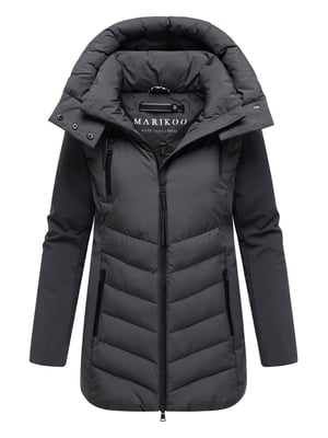 Chaqueta de invierno para mujer Marikoo Tivaa XVI con softshell y capucha desmontable